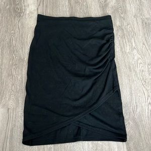 Leith Ruched Black Skirt